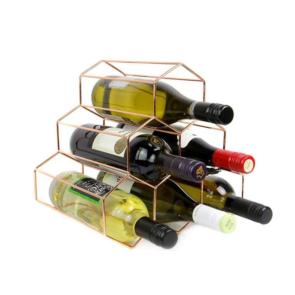 Weinregal Aus Kohlefaser Für 2 Flaschen & 6 Gläser | Montage Erforderlich | Stylischer Aufbewahrungs- & Präsentationsständer