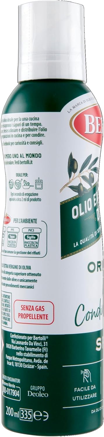 3pz Bertolli Olio Extra Vergine di Oliva Spray Originale 200 ml, + key smarter italy shop service