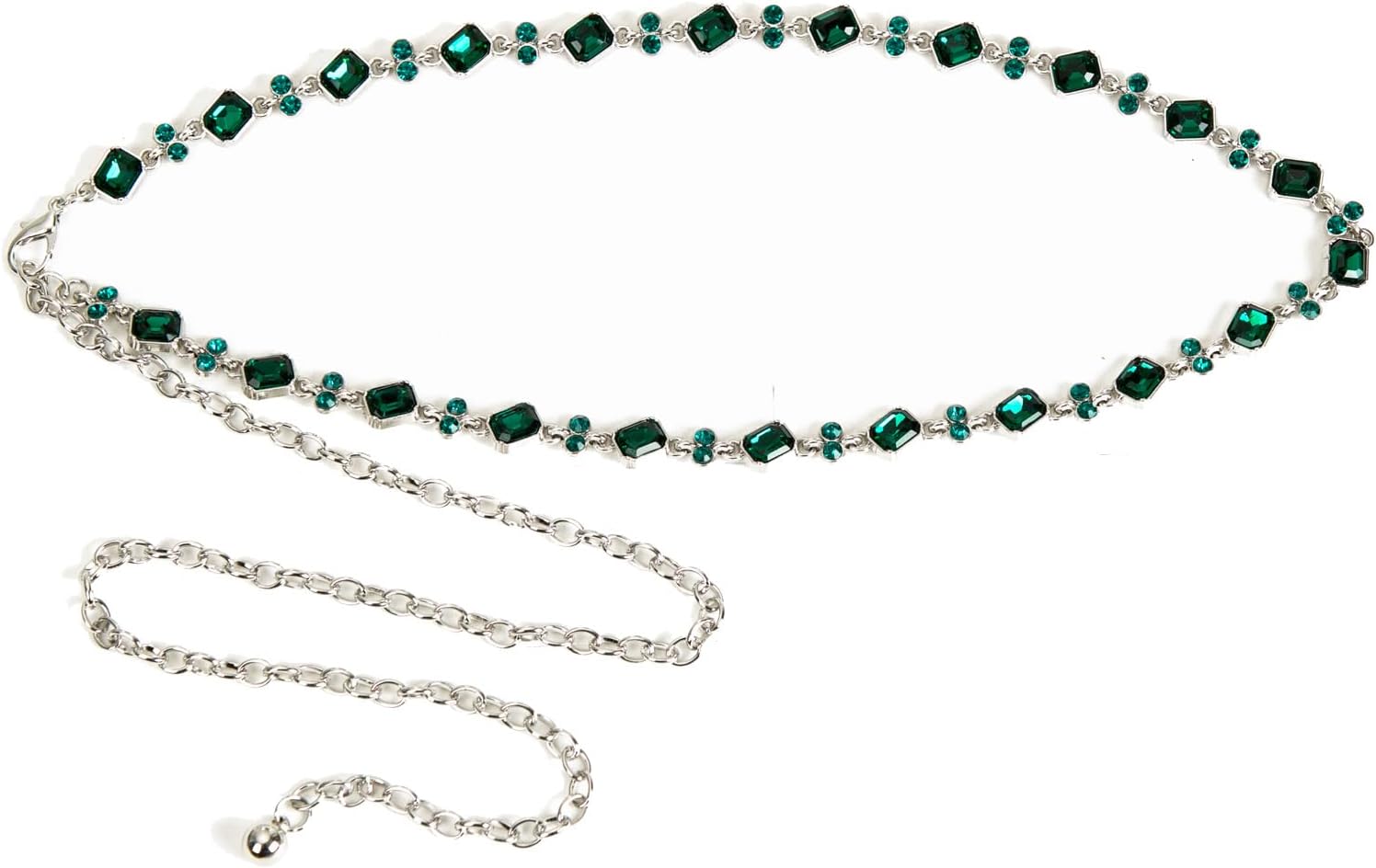 ILuvatar glass diamond chain belt metal metal belt women's western style belt women's belt bling bling F009