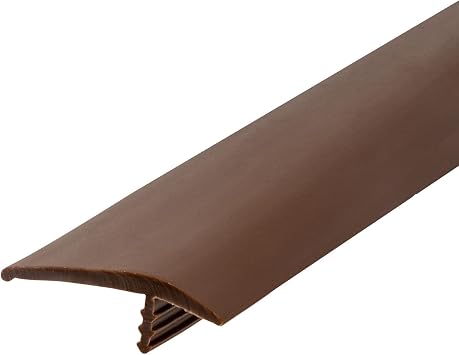 Outwater Plastic T-molding 1-1/4 Inch Milk Chocolate Brown Flexible Polyethylene Off-Set Barb Tee Moulding 250 Foot Coil