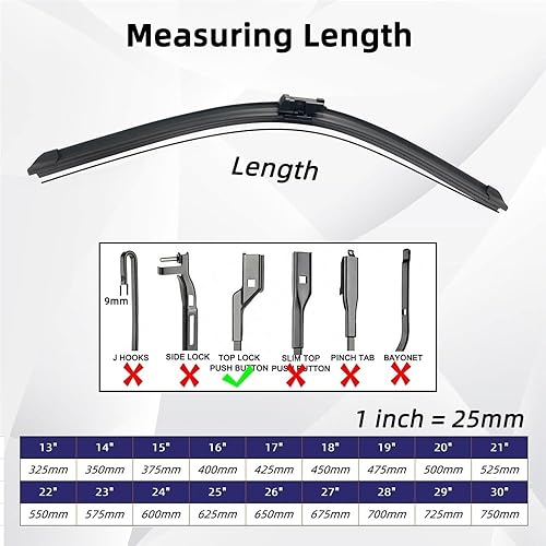 Miniatura 3 de Limpiaparabrisas delantero y trasero de automóvil compatible con Renault GRand Scenic 4 2016-2018, limpiaparabrisas de goma suave, parabrisas