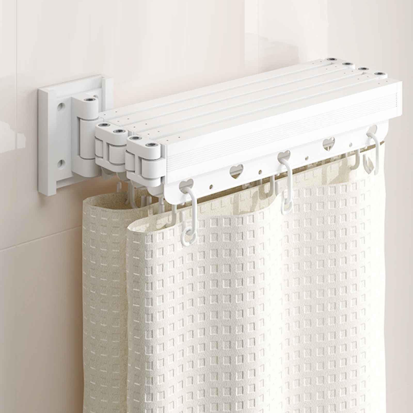 Ensemble de rideau de douche réglable et extensible en lin, résistant à l'eau, pour salle de bain moderne