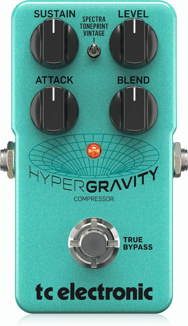TC Electronic HYPERGRAVITY COMPRESSOR Exceptional Multiband Compression Pedal with Vintage Compressor Mode and Built-In TonePrints*