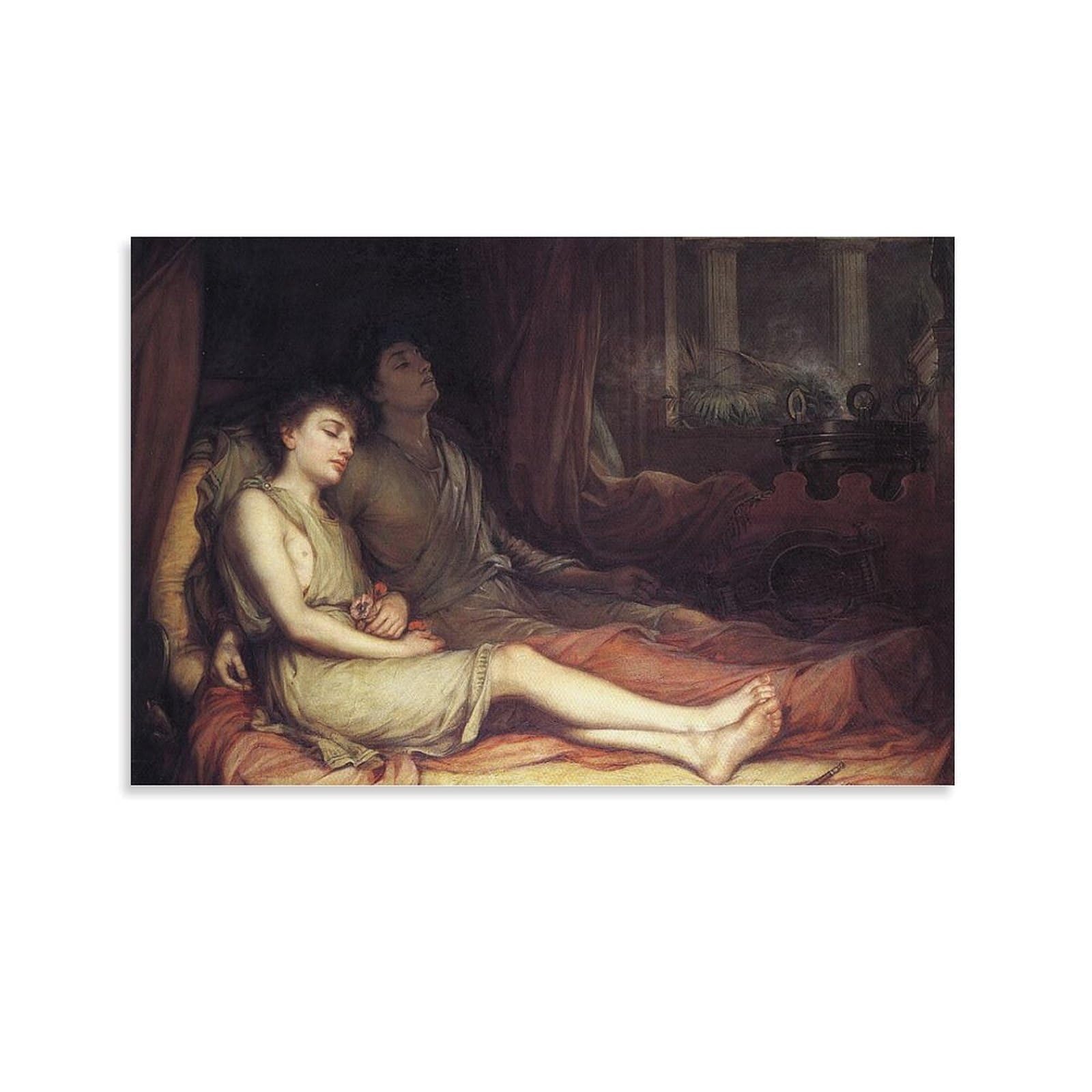 John William Waterhouse Prints 《Sleep And His Half-Brother Death》 Wall Art Poster Cool Artworks Painting Wall Art Canvas Prints Hanging Picture Home Decor 20x30inch(50x75cm) — image 1
