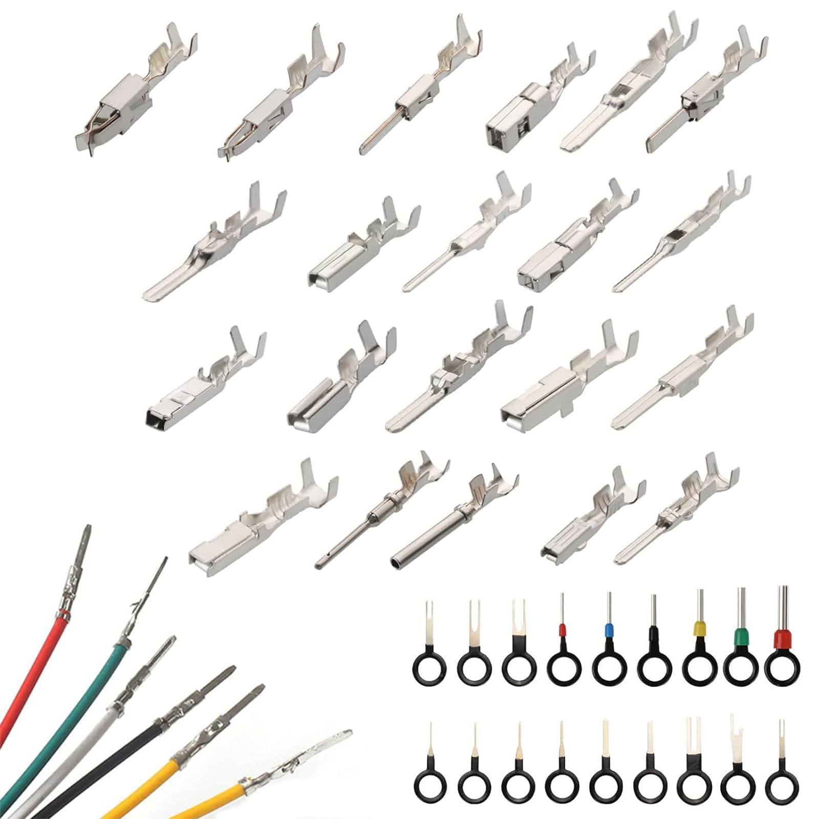 500 piezas de terminales de cable de Pin conector 1-3, 5 mm Auto eléctrico no aislado enchufe eliminación macho engarzados automotriz no aislado enchufe eliminación macho engarzados