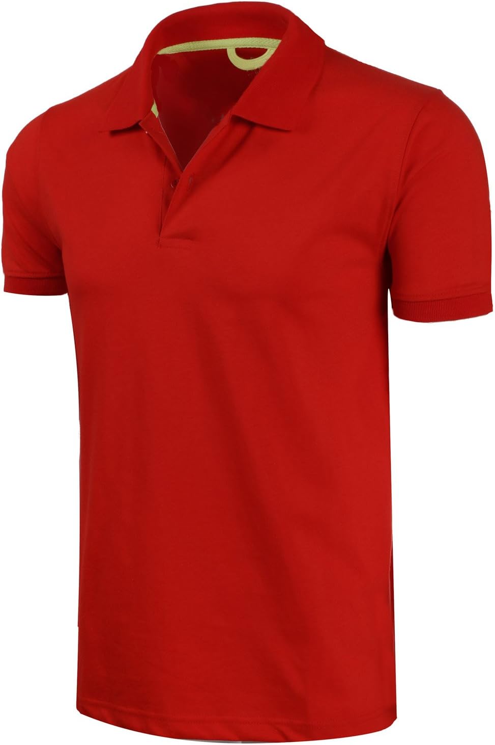 Slim Fit Jersey Polo Shirt - Red, Medium