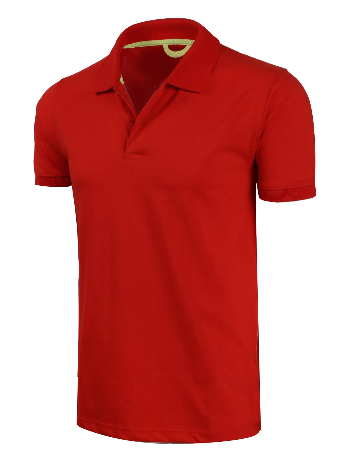Slim Fit Jersey Polo Shirt - Red, Medium