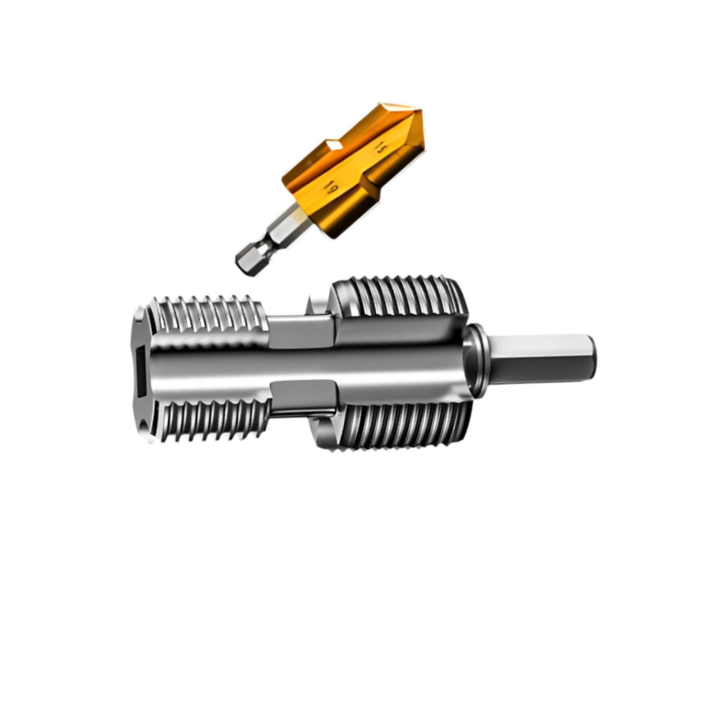 Twisaxc With Hole Drill Pvc Pipe Threader Accessory Designed For Maximum Efficiency In Plumbing Projects And Repair Work Enhancing Versatility And Pvc Pipe Threader Kit,