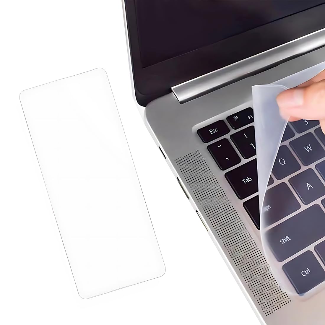 Custodia Silicone Tastiera Laptop - 2 Pezzi, Trasparente, Per 15-17 Pollici, Protettiva E Lavabile - Foto 6