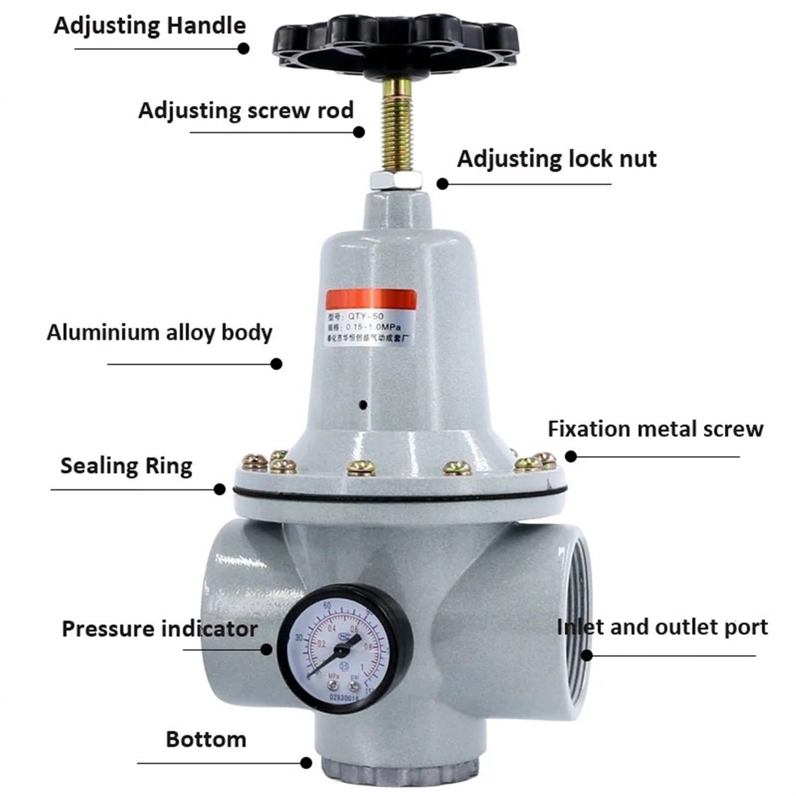 Linea compressore d'aria industriale separatore filtro trappola acqua 0,25 pollici 1 cm 0,5 pollici 1 "1" 2 "olio-acqua separatore pompa di aria (QSL-32)