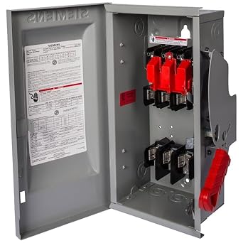 Siemens Fusible, Safety Switch, Heavy Duty Duty, 600 V, 3PST, NEMA 1 HF361-1 Each