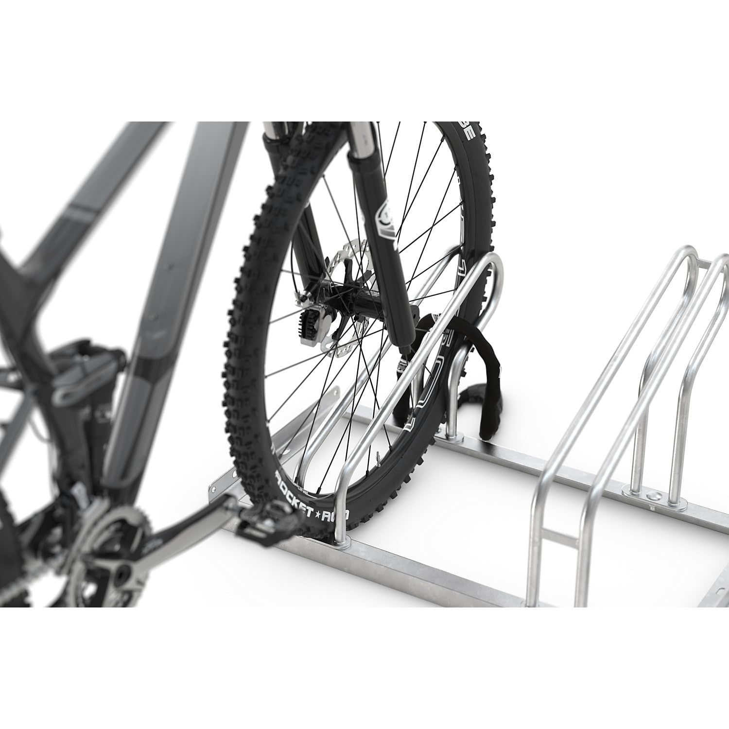 eurokraft | Fahrradständer | Bügel aus 18 mm Stahlrohr | Radeinstellung einseitig | feuerverzinkt