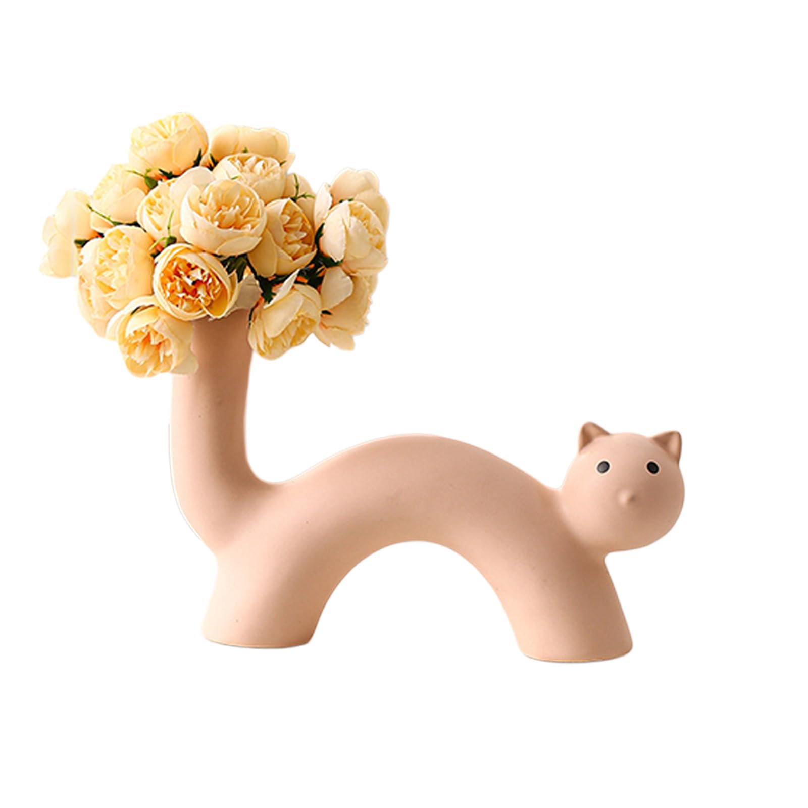 Cats Decors Decorative Flower Vases Vase Table Centerpieces Ceramic Buds Vase for Home Decors Cats Lovers Ceramic Buds Vases