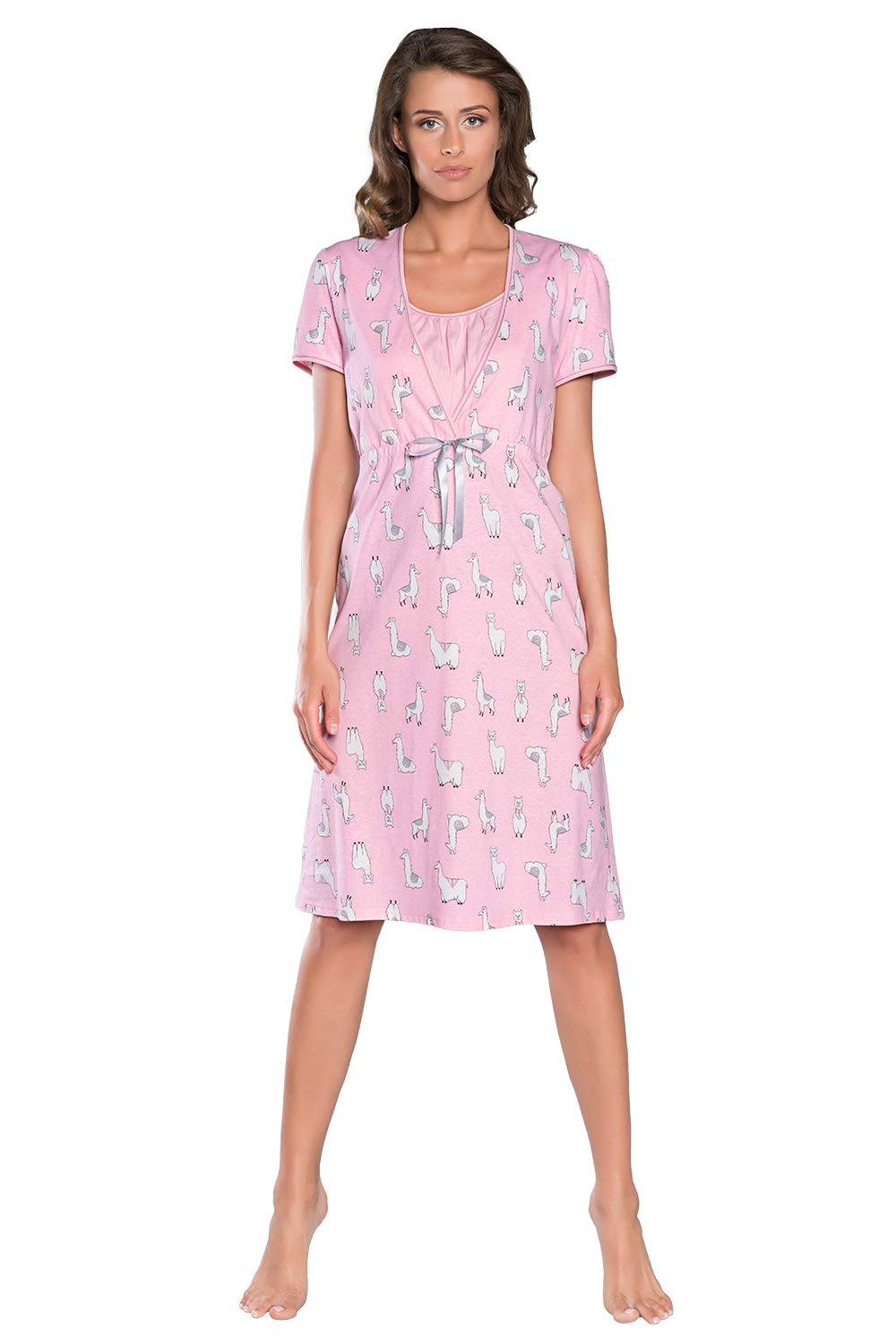 Italian Fashion Camison Lactancia Hospital | Ropa Premama Embarazada | Ropa Embarazada Mujer con Cierre | Camison Hospitalario Mujer | Bata Maternidad Hospital S-XXL — view 9