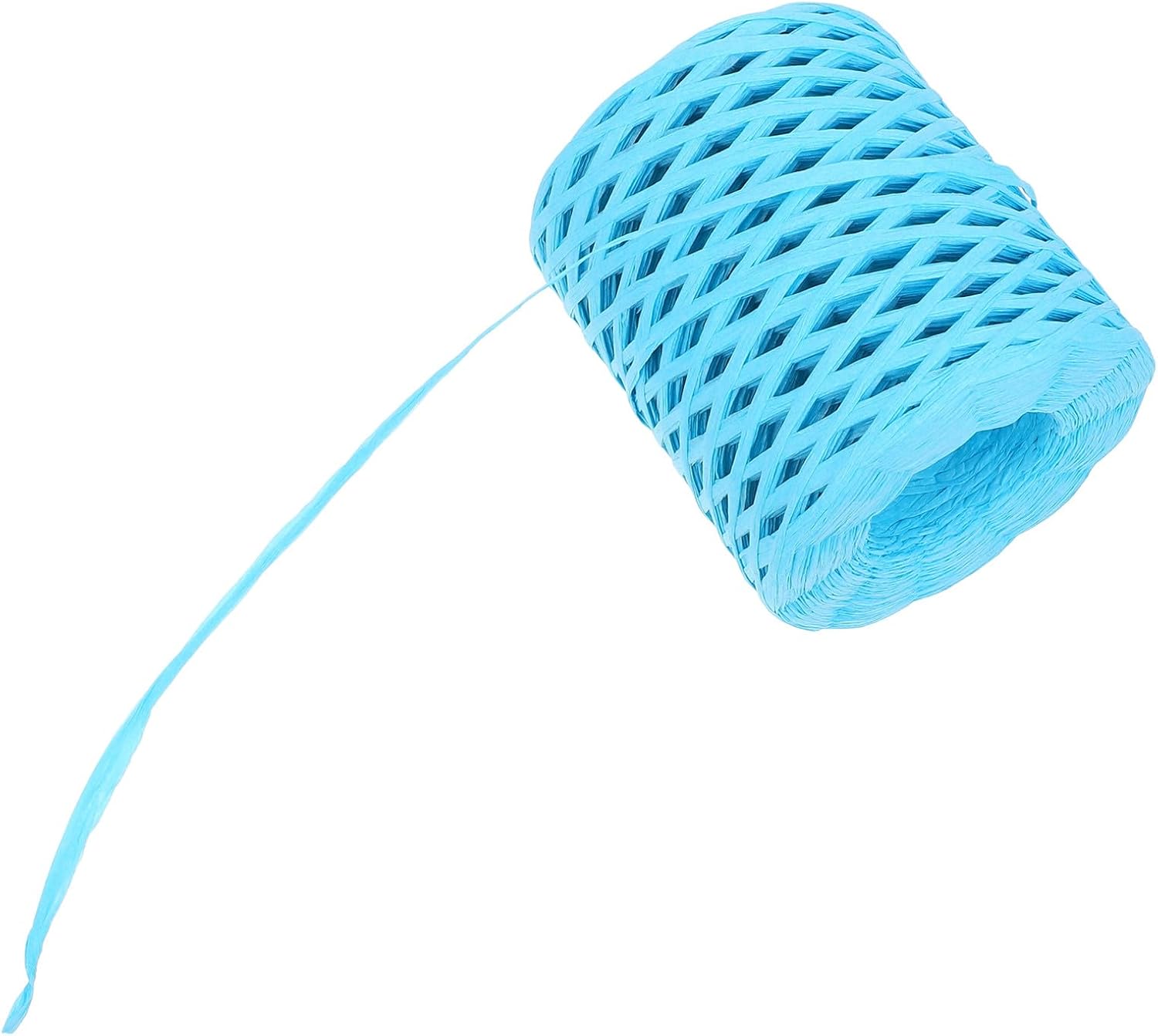 Raffia Paper Twine String for Crafts and Present Wrapping, Natural Color Handmade Paper Ribbon Cord for DIY Packaging and Floral Decoration