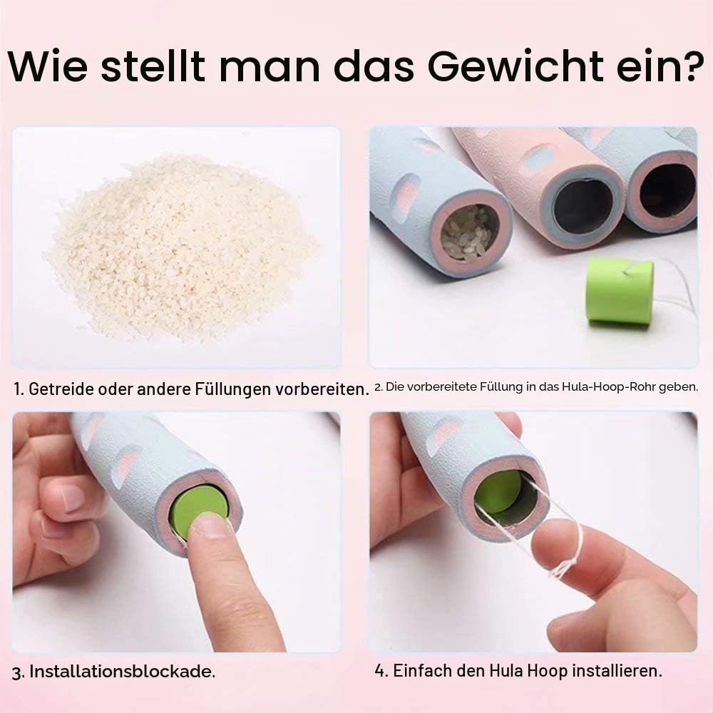Hula Hoop Reifen Erwachsene, 1-5kg Gewichteter Hula Hoop Reifen Rostfreier Stahl Fitness Hoola Hoop Reifen 6 Segmente Abnehmbarer Geeignet Für Fitness/Bauchformung