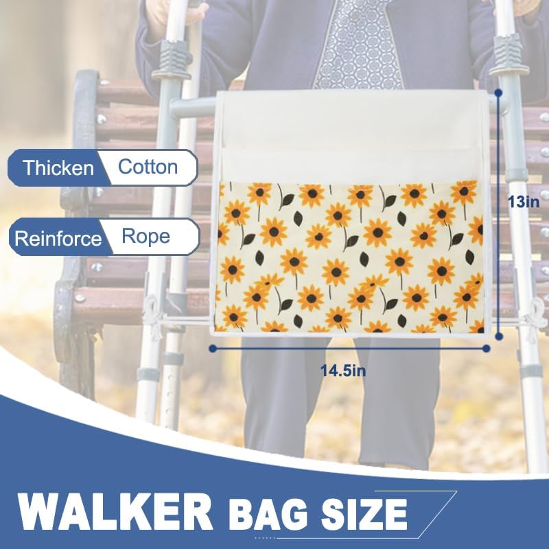 TOGETRUE Walker Bag, Portable Walker Storage Basket, Walker Accessories Bag image 2