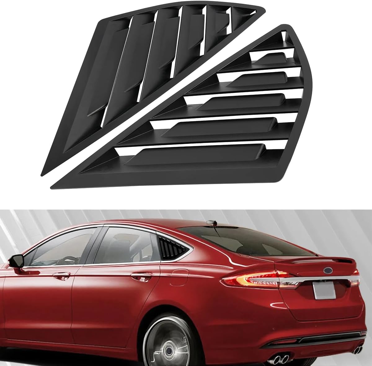 2PC Side Quarter Window Louver Cover Scoop Vent Fit for 2013 2014 2015 2016 2017 2018 2019 2020 F0rd Mondeo Fusion