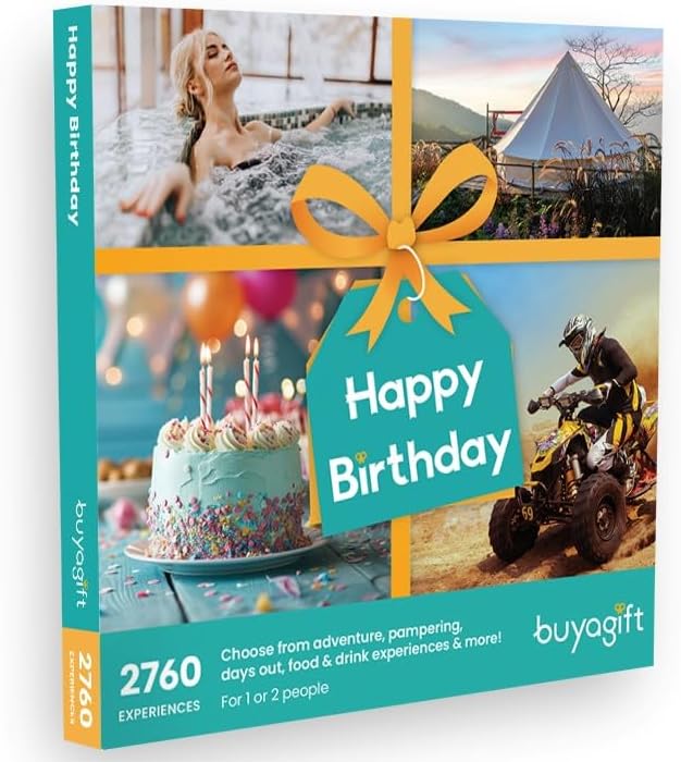 Buyagift Happy Birthday Experiences Gift Box - Over 2760 Experiences Across the UK