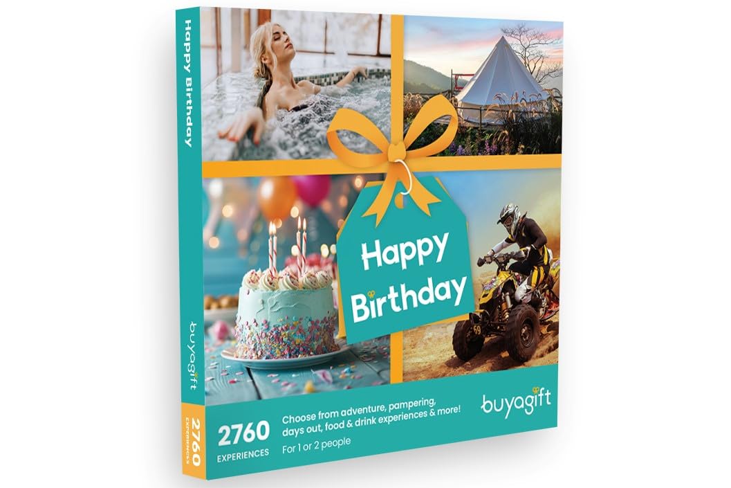 Buyagift Happy Birthday Experiences Gift Box - Over 2760 Experiences Across the UK