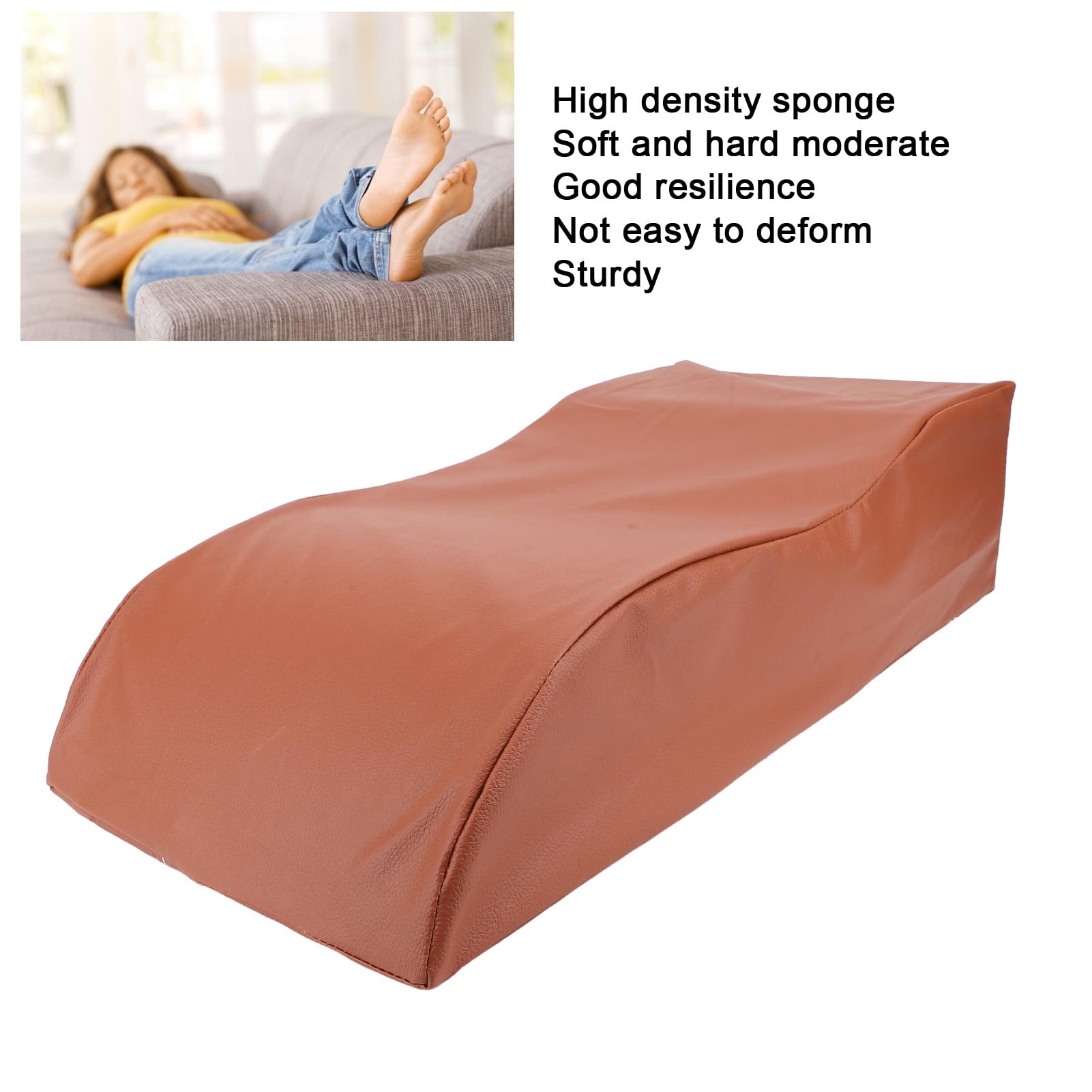 Almohada ergonómica para elevar las piernas, cojín de apoyo transpirable con funda desmontable, resistente al agua, ideal para descansar las piernas y comodidad