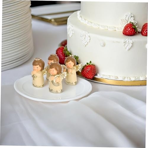 Miniatura 7 de Artibetter 4 piezas de adornos de ángel pequeño, decoración de Cupido, mini figuras de ángulo de Dios, decoración de pasteles, figuras de muñeca de