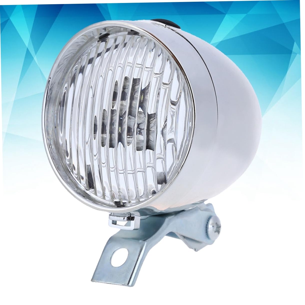 ifundom Vintage LED Front Light for Mountain Bikes Bicycle Headlight with Retro Design for Evening Cycling and Outdoor Activities Silver