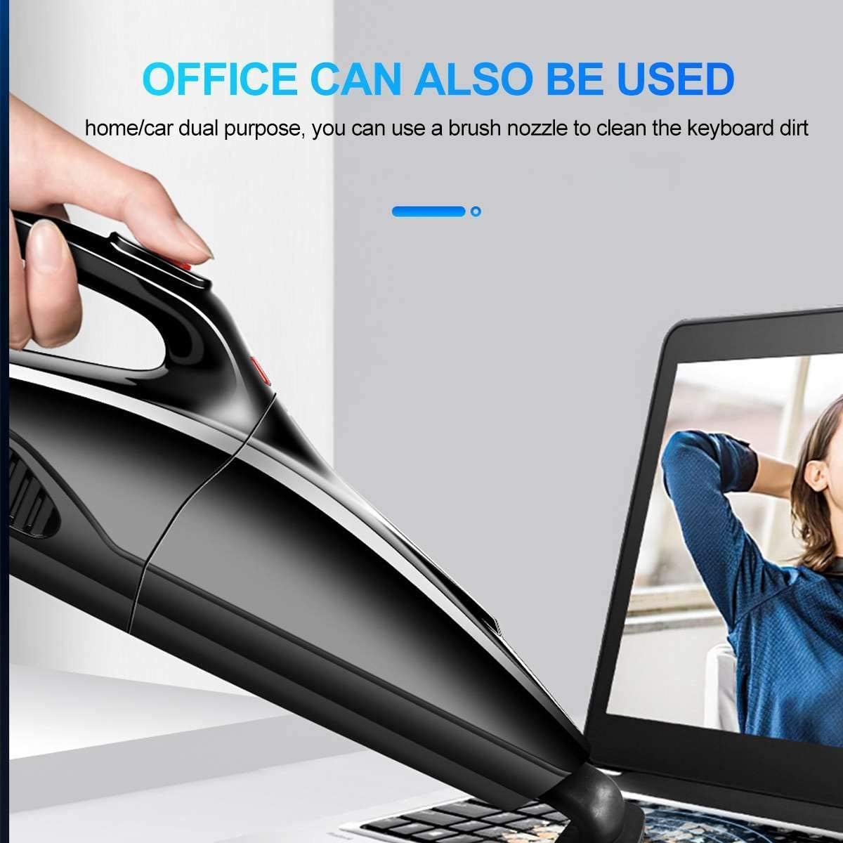 weining 120W Cordless Home Car Dual-Use Portable Strong Suction Cordless Car Vacuum Cleaner Handheld Vacuum Cleaner