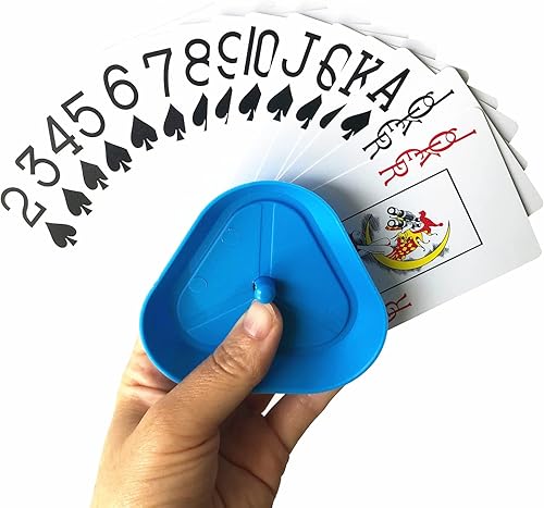 Miniatura 3 de Yuanhe Soporte para juegos de cartas, paquete de 4 bandejas de tarjetas de manos pequeñas para niños, personas mayores, soportes de tarjetas manos