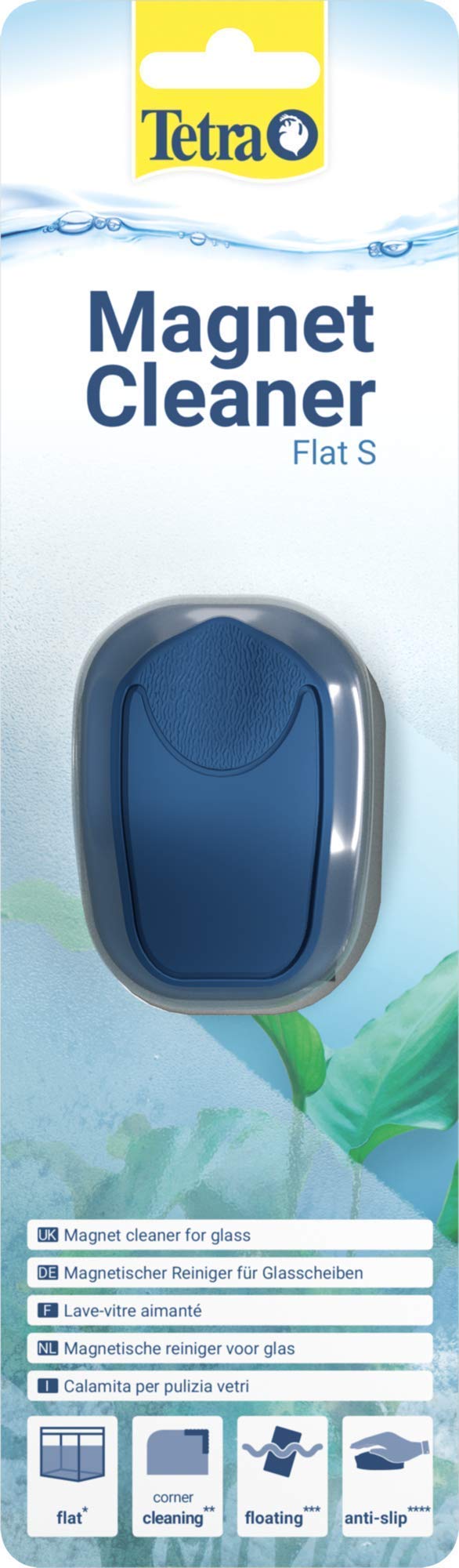 Tetra Magnet Cleaner Flat S - Limpialunas magnético, para una Limpieza rápida y a Fondo de Las Lunas de los acuarios