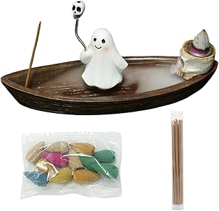 Geisters Incense Holder, Halloween Incense Burner, Incense Cone Holder, Backflow Incense Holder, Gothic Decorative Item for Yoga, Home, Hotel
