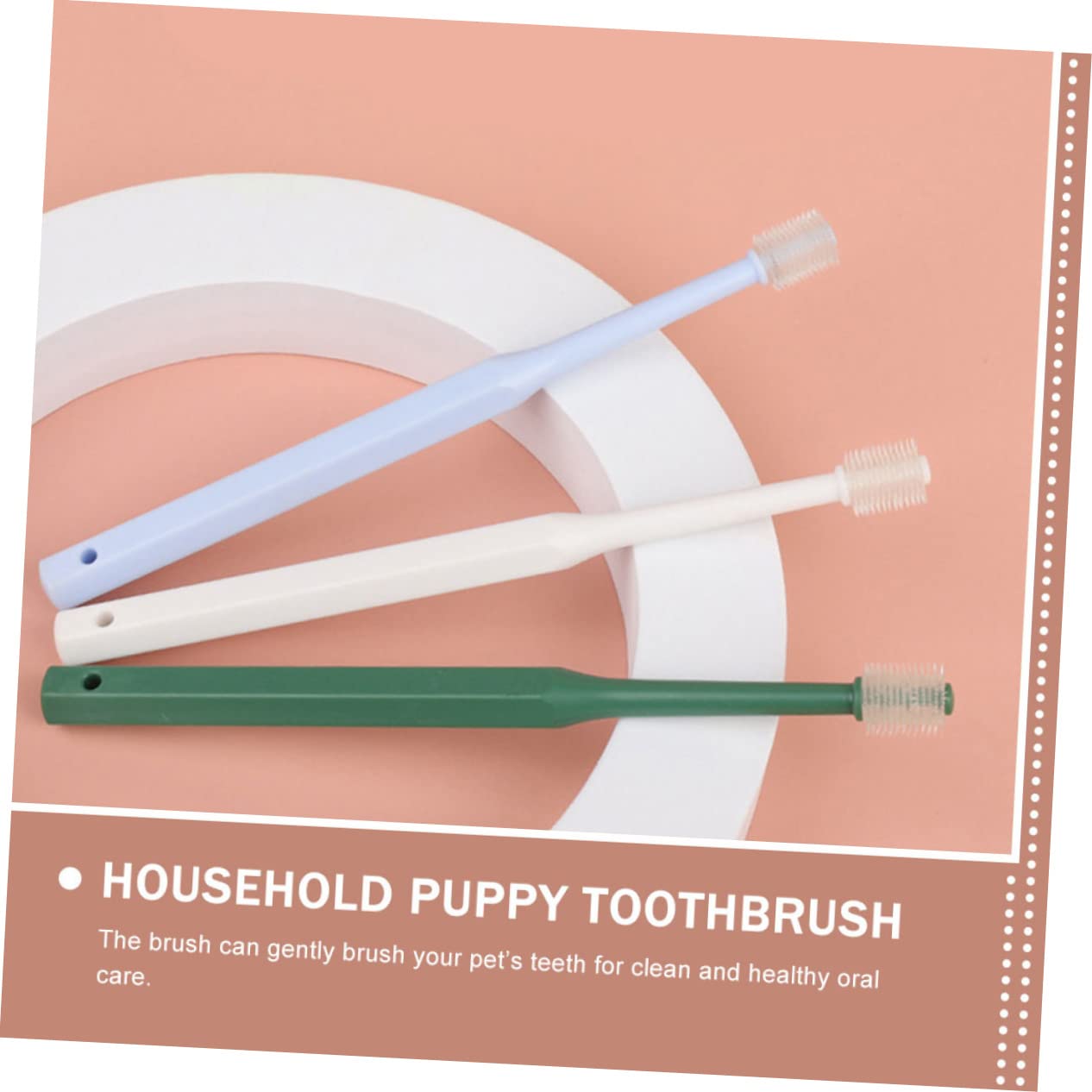 Angoily 8pezzi Spazzolino Portatile Per Animali Domestici Per Pulizia Orale Di Cani e Gatti Testina Piccola Per Accesso Profondo e Comfort Ottimale Materiali Leggeri e Resistente Adatto