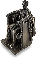 Vista 2 de Veronese Design Things2Die4 sentado Abraham Lincoln Estatua escultural histórica bronceada