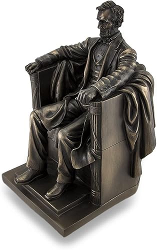 Miniatura 2 de Veronese Design Things2Die4 sentado Abraham Lincoln Estatua escultural histórica bronceada