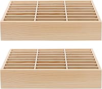 Vista 1 de Veemoon 2 piezas de estante de reunión suministros de almacenamiento de madera multi-rejilla temporal soporte de teléfono multi- rejilla de gestión