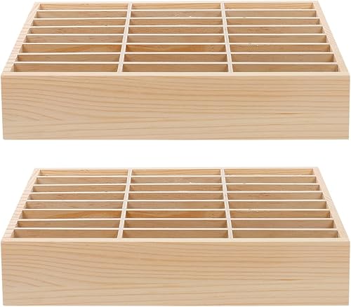 Veemoon 2 piezas de estante de reunión suministros de almacenamiento de madera multi-rejilla temporal soporte de teléfono multi- rejilla de gestión