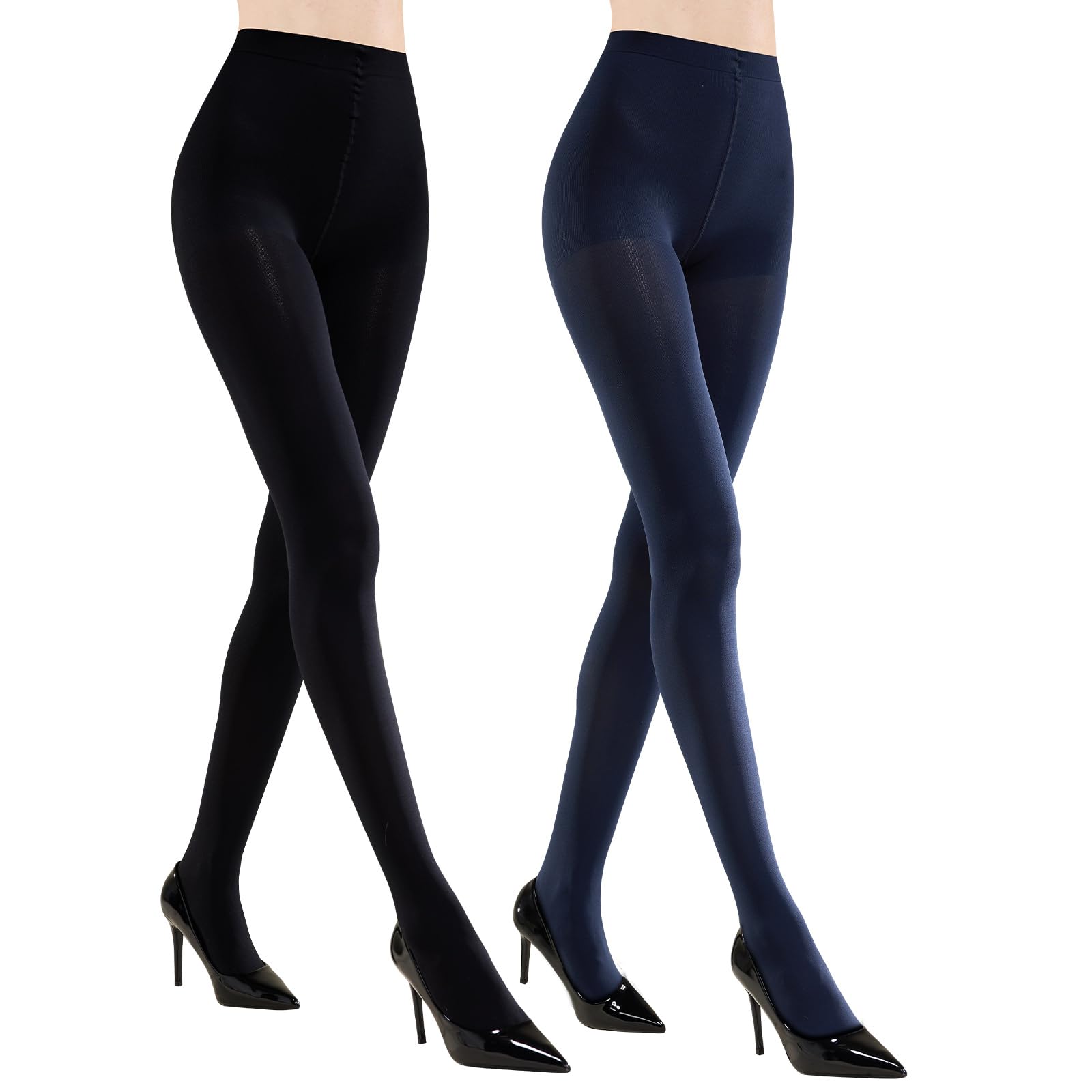 MANZI Run Resistant Control Top Panty Hose Opaque Tights