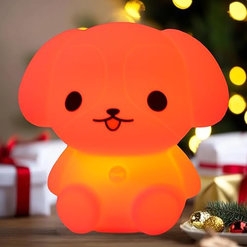 Miniatura 7 de Luz nocturna para niños, bonita lámpara de perro táctil, luz de estado de ánimo, luz LED suave con 9 colores cambiantes, regalo para niñas, niños,