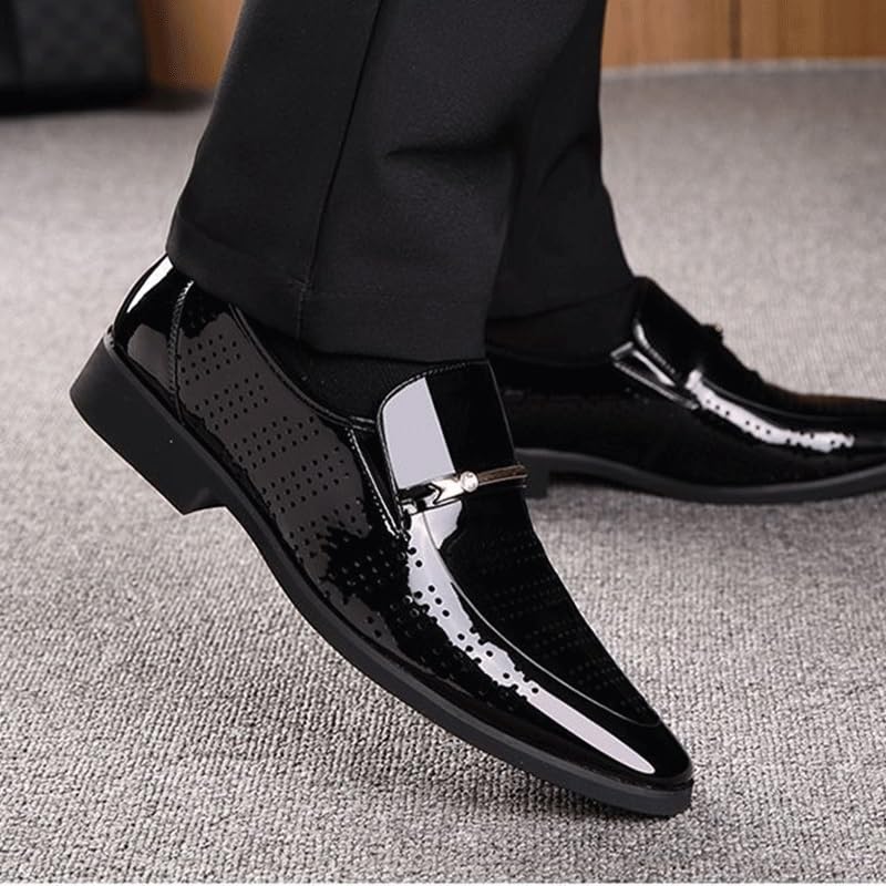 Men's Cutout Mesh Handmade Casual Loafers Lightweight Slip On Moccasins Summer Breathable Driving Shoes for Driving Walking Wedding Outdoor Indoor Daily Soft Sole Casual Shoe2