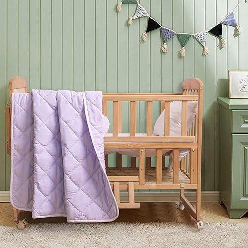 Miniatura 5 de FLXXIE Edredón de microfibra lavable a máquina, de gran tamaño, súper suave y ligero, manta acolchada para cuna, para cochecito, viajes, 43 x 60
