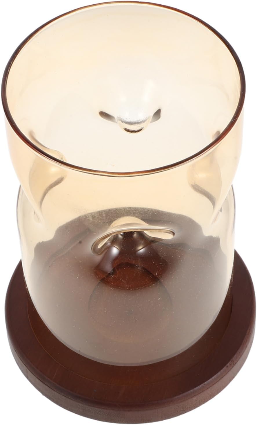 MAGICLULU Glass Hurricane Candle Holder Windproof Cylinder Votive Candle Holder with Wooden Base Stable and Easy to Maintain Traditional Farmhouse Decor, 6.3x4.7 for Dinners and Weddings