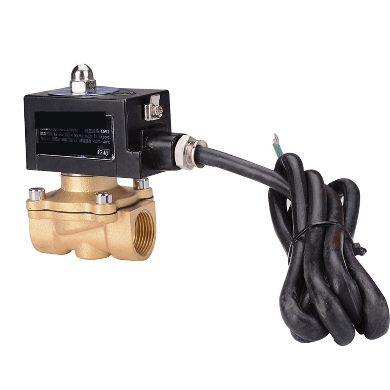 Électrovanne en laiton 220V24 commande en cuivre pour étanchéité gaz