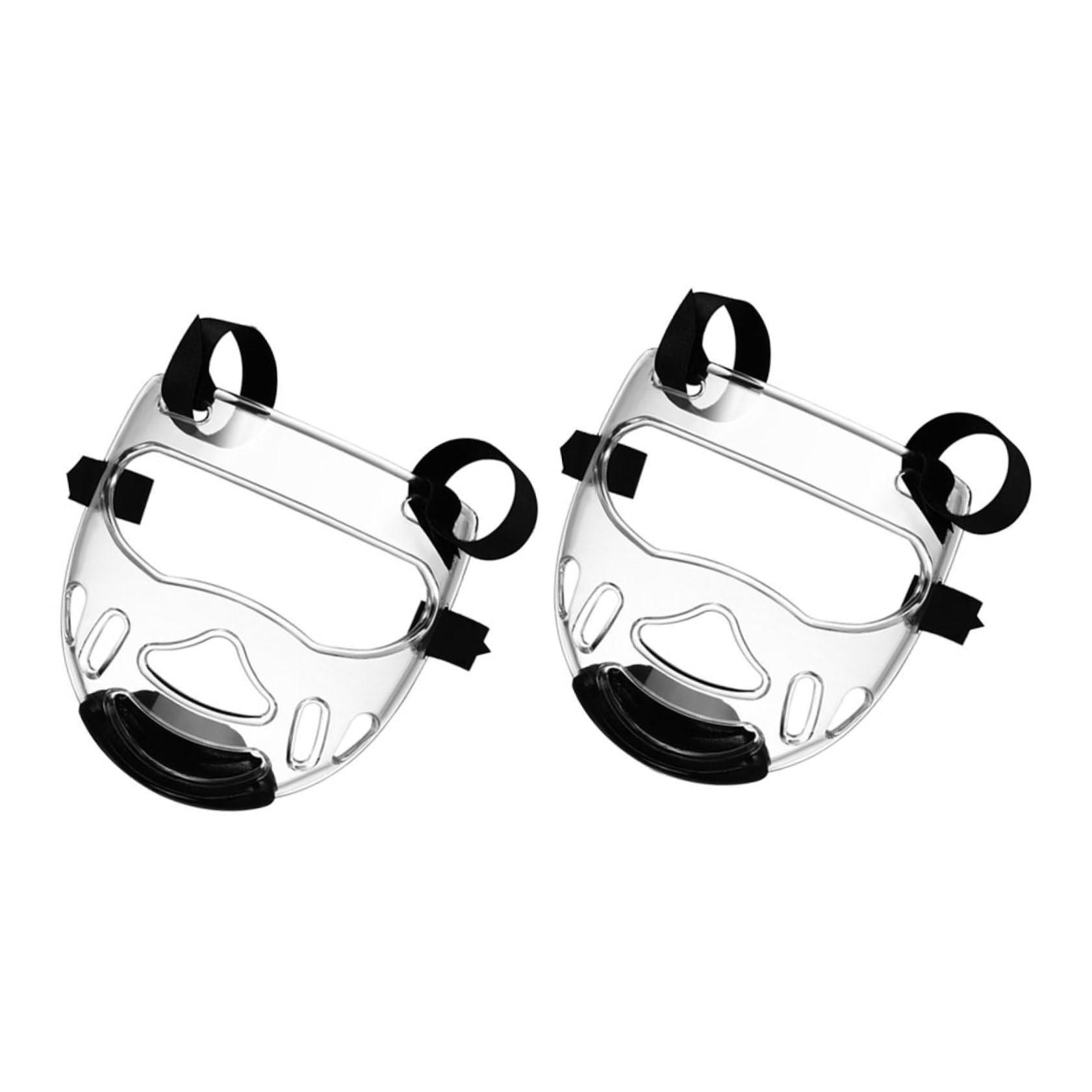 PRETYZOOM Protezione Viso per Taekwondo 2 Unità, Maschera Protettiva Staccabile in Plastica Rinforzata, Pratica e Affidabile per Allenamento