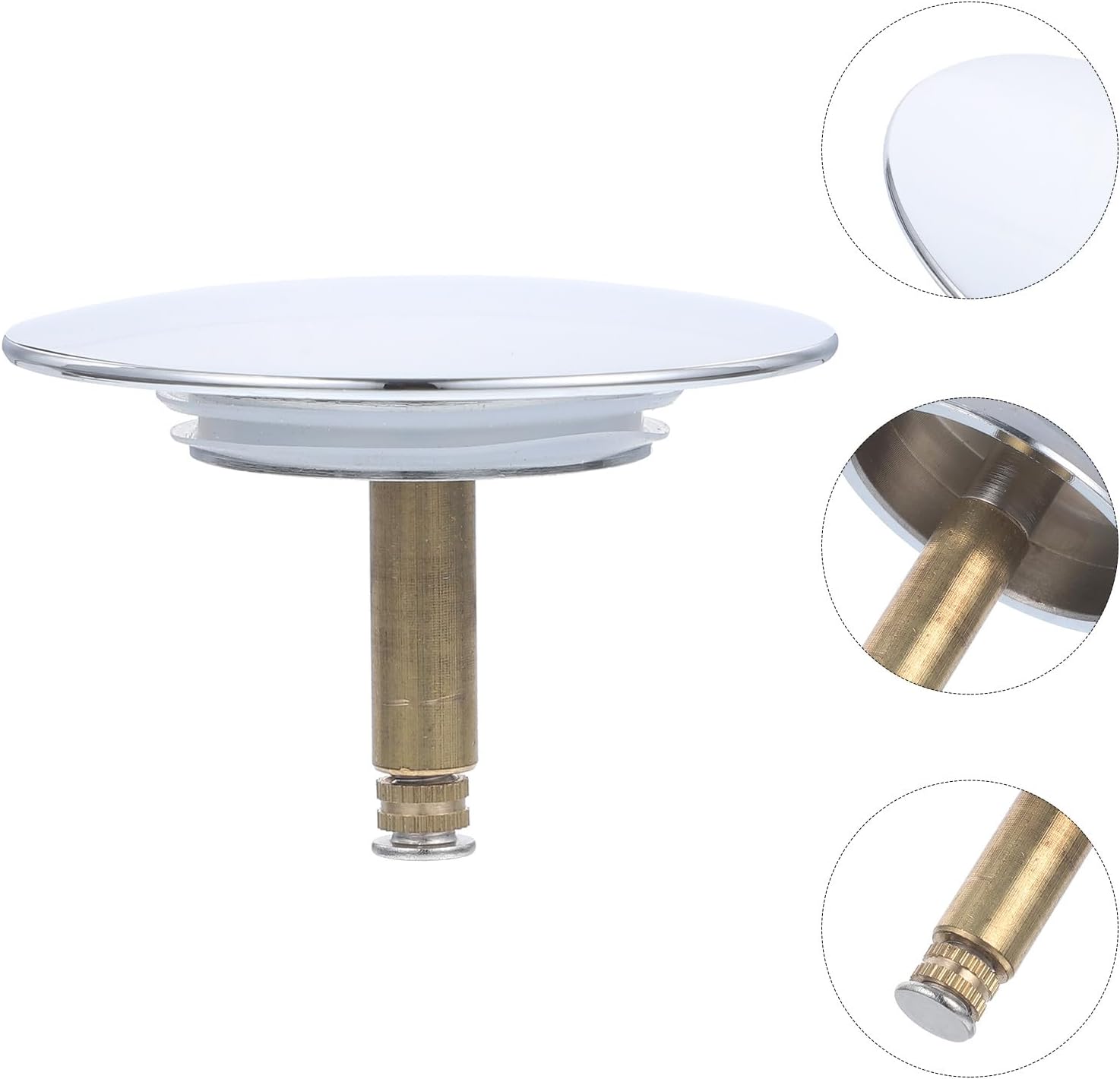 Bathroom Drain Stopper Tub Plug Rotary Brass Bathtub Drain Replacement Seal Cover for Bathtub Accessories