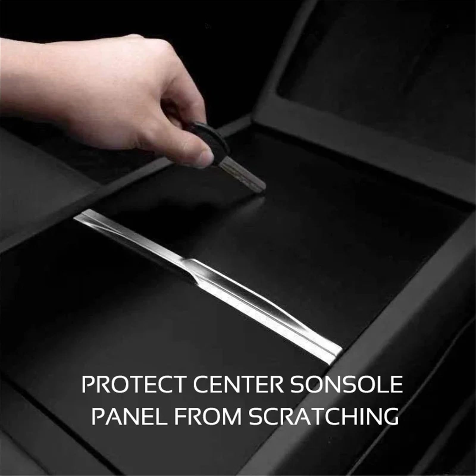 Folia na panel‌ Okleina skrzynia biegów‌ Włókno węglowe pasuje do Tesla Model 3 Highland 2024 Y Juniper 2025 Panel osłony konsoli środkowej(Matte Carbon Fiber)