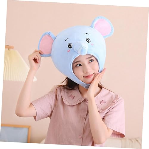 Miniatura 3 de HOOTNEE Sombrero de disfraz Sombrero con forma de elefante Sombrero de felpa Sombrero de fiesta Sombrero de rendimiento Accesorio de disfraz