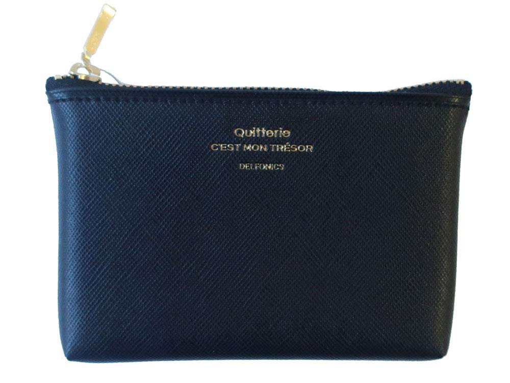 DelfonicsQuitterie Pouch: 5 in. x 3 in. (Black) / Small