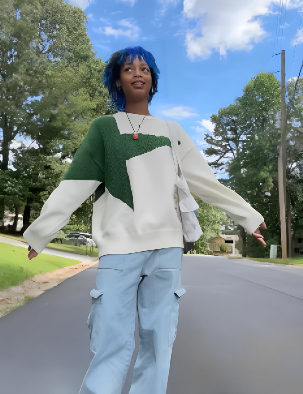 Aelfric Eden Women's Oversized Star Pullover Sweaters Vintage Crewneck Long Sleeve Knit Sweaters Trendy 2025 Fall Outfits - Image 2