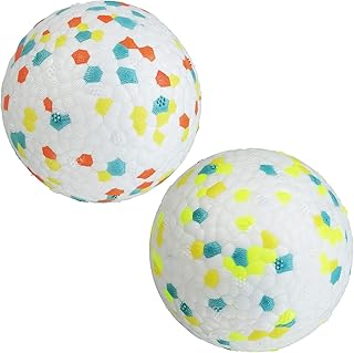 Dog Balls Indestructible,Dog Ball for Water Play,High Bounce Rubber Dog Balls,Light,Suitable for Small, Medium and Large Dogs to Jump, Grab and Throw on Land or Water (2Pcs)