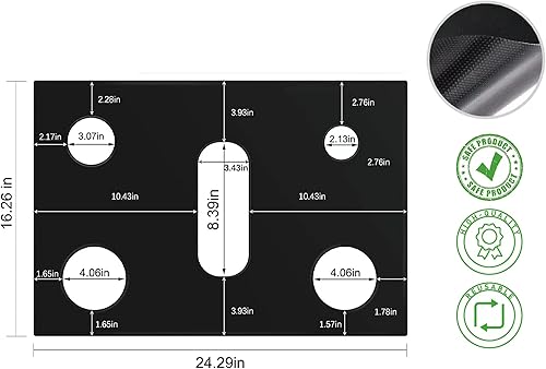Miniatura 4 de Fundas para quemadores de estufa de gas con 2 fundas de silicona para huecos, relleno de huecos, protectores de estufa de gas para estufa de gas